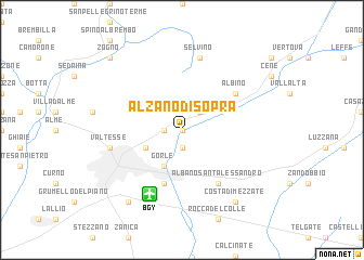 map of Alzano di Sopra