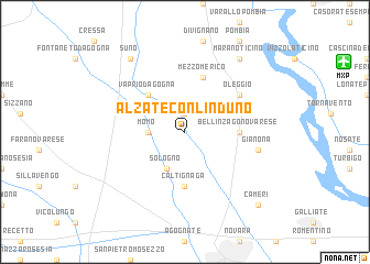 map of Alzate con Linduno