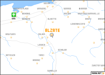 map of Alzate