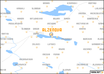 map of Alženova