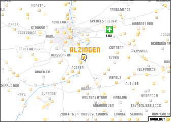 map of Alzingen