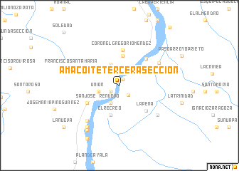 map of Amacoite Tercera Sección