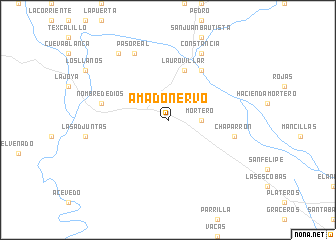 map of Amado Nervo