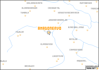 map of Amado Nervo