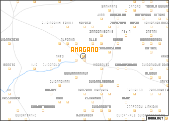 map of Amagano