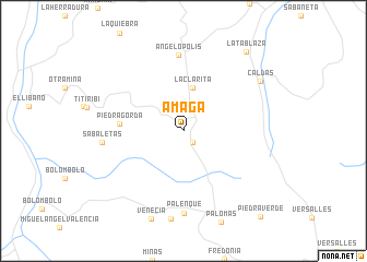 map of Amagá