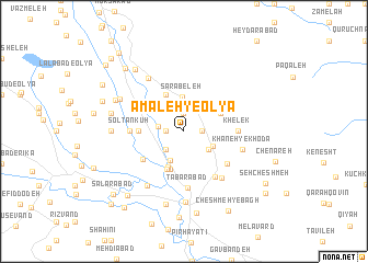 map of ‘Amaleh-ye ‘Olyā