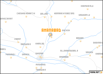 map of Amānābād