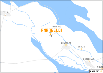 map of Amangeldi