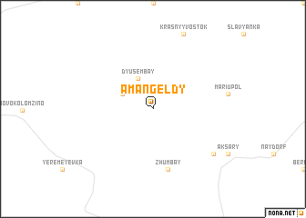 map of Amangelʼdy