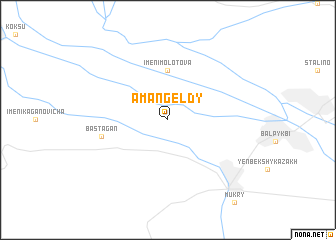 map of Amangelʼdy