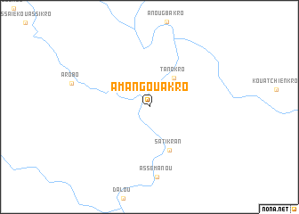 map of Amangouakro