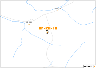 map of Amarnāth