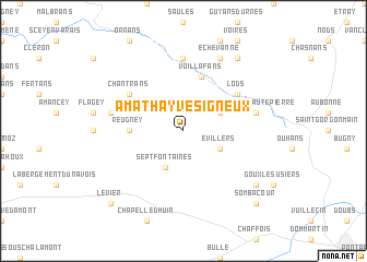 map of Amathay-Vésigneux