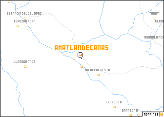 map of Amatlán de Cañas