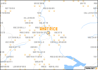 map of Amatrice