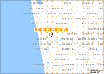 map of Ambagahawadiya