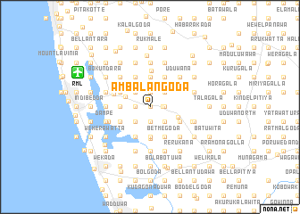 Ambalangoda (Sri Lanka) map - nona.net