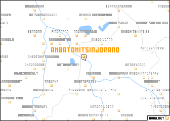 map of Ambatomitsinjorano