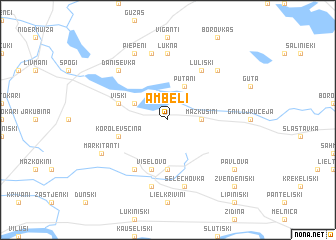 map of Ambeļi