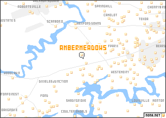 map of Amber Meadows