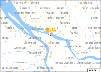 map of Ambès