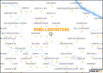 map of Ambillou-Château