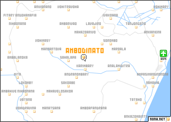 map of Ambodinato