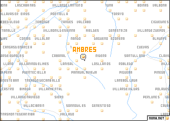 map of Ambrés