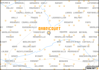 map of Ambricourt