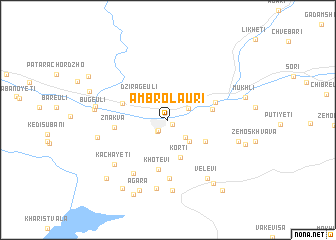 map of Ambrolauri