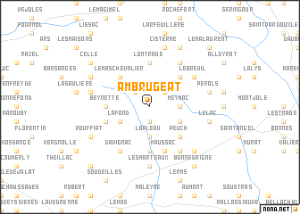 map of Ambrugeat