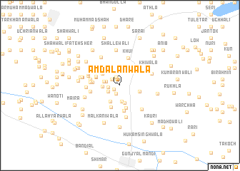 map of Amdalānwāla