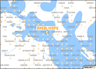 map of Ameblikofe
