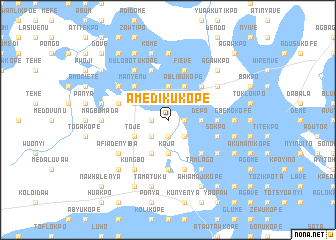 map of Amedikukope