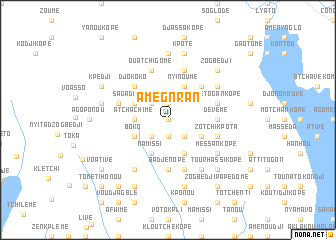 map of Amégnran