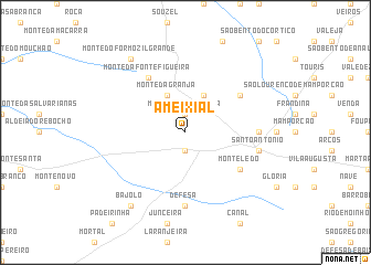 map of Ameixial