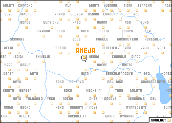 map of Āmeja