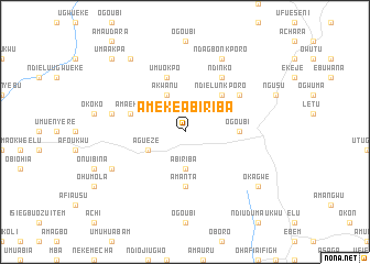 map of Ameke Abiriba