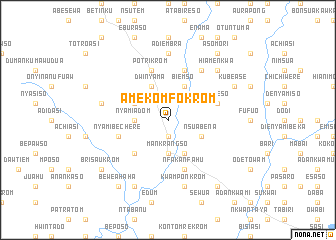 map of Amekomfokrom