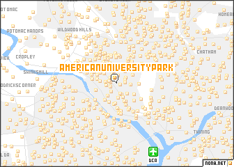 map of American University Park