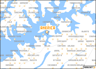 map of América