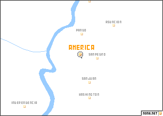 map of América