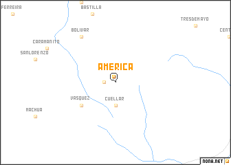 map of América