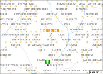 map of América