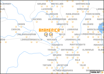 map of América