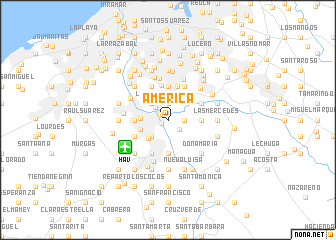 map of América