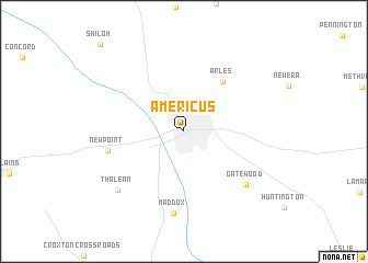 map of Americus