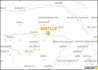 map of Ametlla