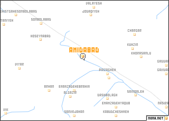 map of ‘Amīdābād